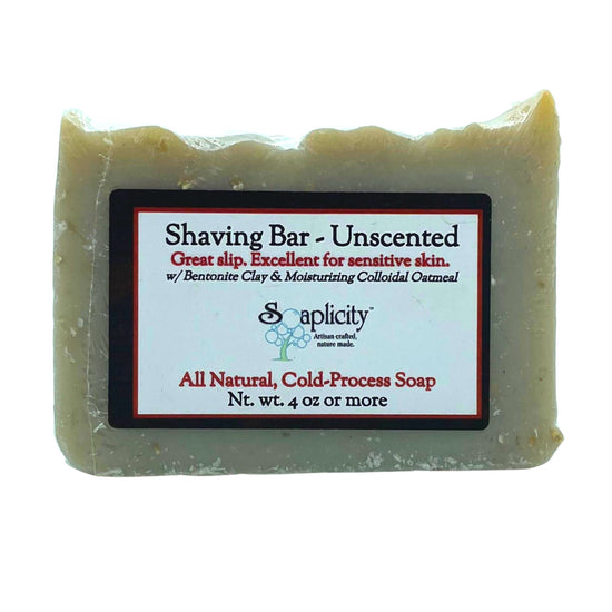 Shaving Soap Unscented & GlutenFree Soaplicity