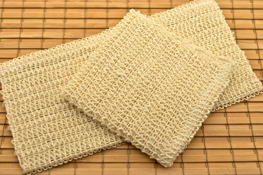 Handmade Washcloth Crochet Cotton 100% - Natural Color - Right Soap