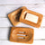 Rectangular Bamboo Soap Dish with Drain Slots